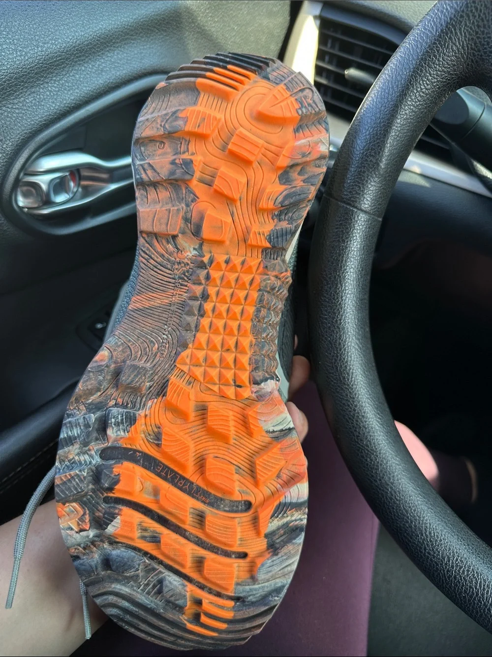 Nike Men’s Trail Running Shoes - Gray/Black with Orange Accents